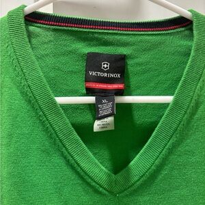 Men’s Victorinox Green V-neck sweater